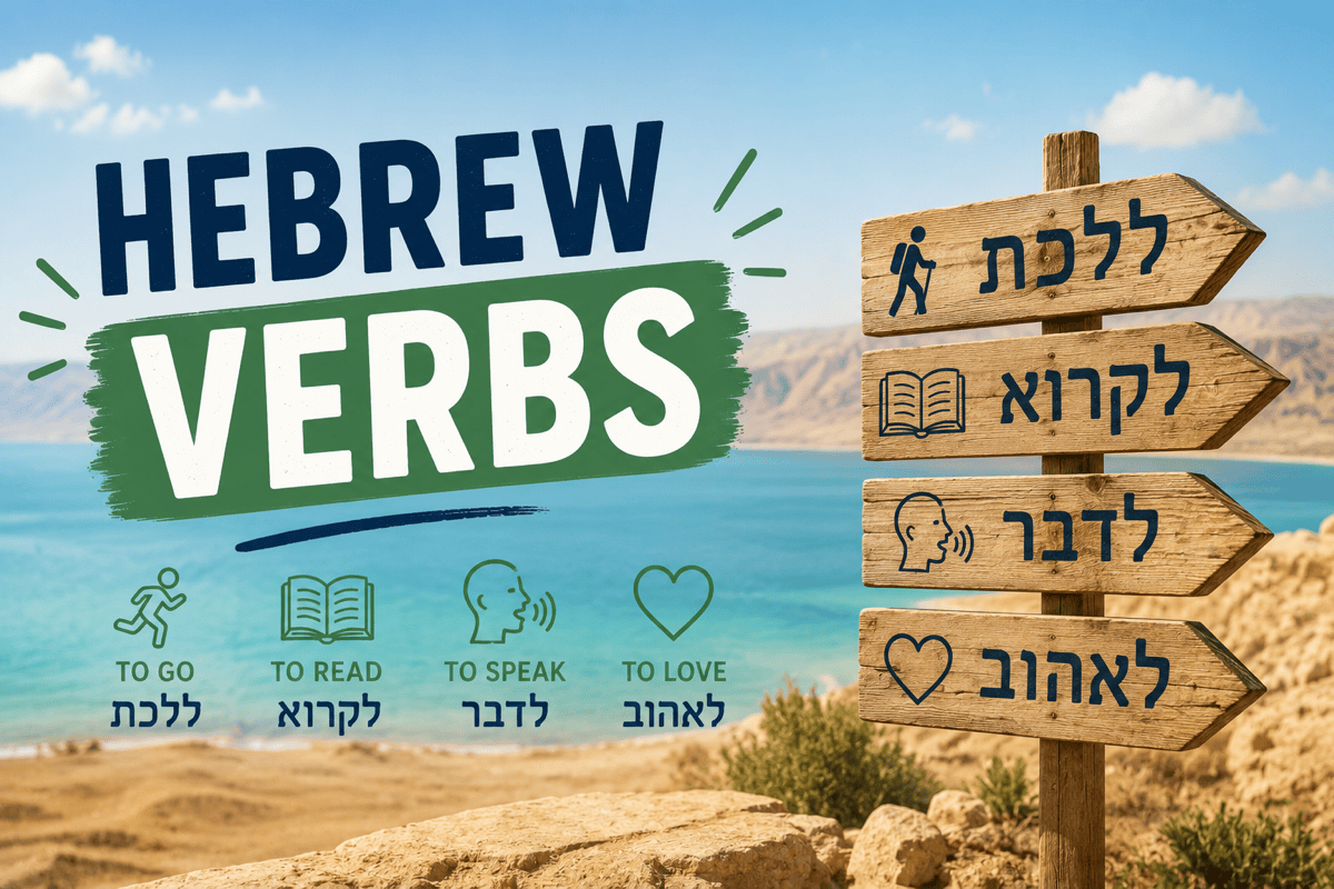 100 Common Must-Know Hebrew Verbs — with meanings, examples, and conjugation tips