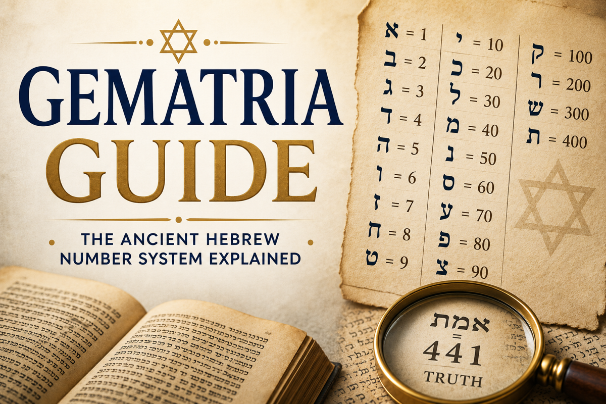 Hebrew Gematria guide — the ancient Hebrew alphabet-to-number system explained